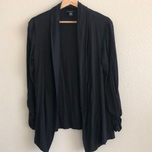 EUC Alfani Black Cotton Open Cardigan SZ Large